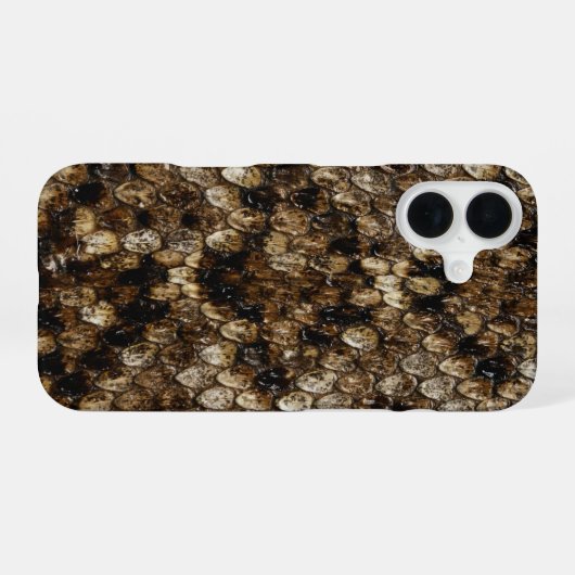 Faux Rattlesnake Snakeskin iPhone 16ケース (裏面横)