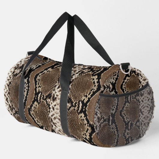 Faux Reticulated Python Snake Skin ダッフルバッグ (右コーナー)