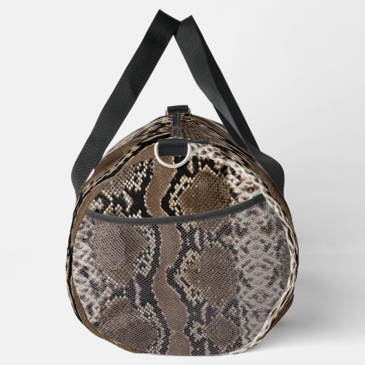 Faux Reticulated Python Snake Skin ダッフルバッグ (右)