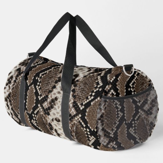 Faux Reticulated Python Snake Skin ダッフルバッグ (右コーナー)