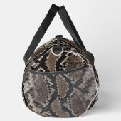 Faux Reticulated Python Snake Skin ダッフルバッグ (右)