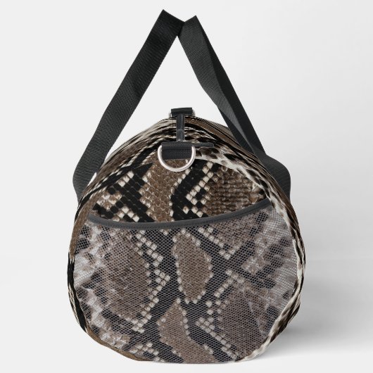 Faux Reticulated Python Snake Skin ダッフルバッグ (右)