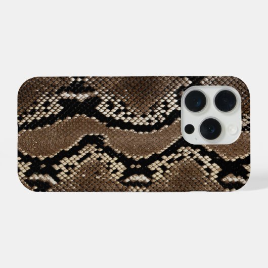 Faux Rock Python Snake Skin iPhoneケース (裏面横)