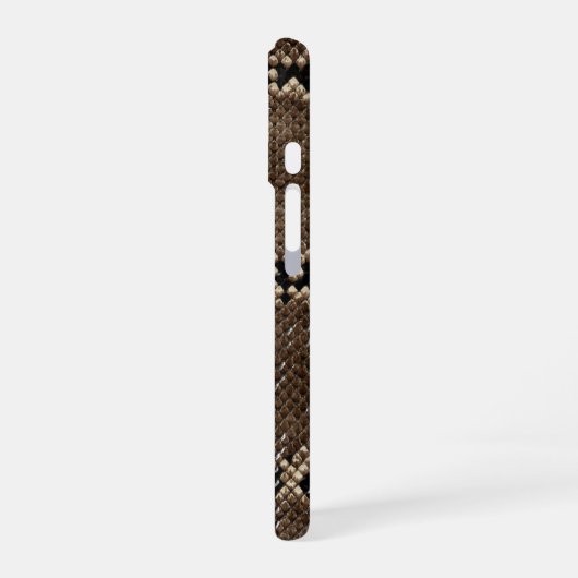 Faux Rock Python Snake Skin iPhone 16ケース (左側面)