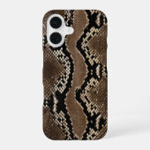 Faux Rock Python Snake Skin iPhone 16ケース (裏面)