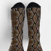 Faux Rock Python Snakeskin ソックス (上部)