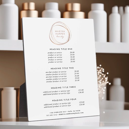Faux Rose Gold Abstract | Pricing & Services フォトプラーク
