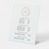 Faux Rose Gold Abstract | Pricing & Services 台座サイン (正面)