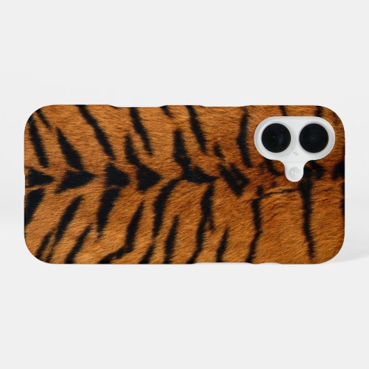 Faux Siberian Tiger Skin iPhone 16ケース (裏面横)