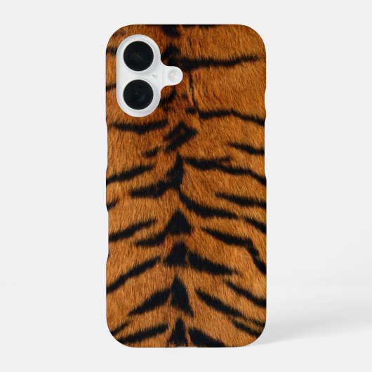 Faux Siberian Tiger Skin iPhone 16ケース (裏面)