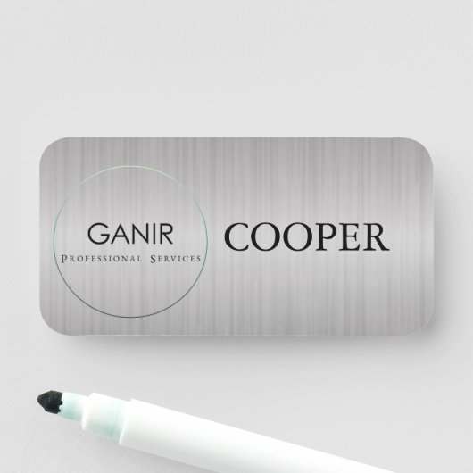 FAUX SILVER COMPANY NAME TAG 名札 (インサイチュ)