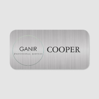 FAUX SILVER COMPANY NAME TAG 名札