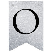 Faux Silver CONGRATULATIONS! Customizable Party バンティングフラッグ (第2の旗)