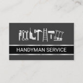 Faux Silver Handyman Tools Layer 名刺 (正面)