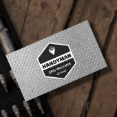Faux stamped metal texture handyman Business Card 名刺