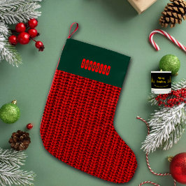 Faux Sweater Knit Custom Name  スモールクリスマスストッキング