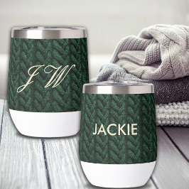 Faux Sweater Knit Custom Name & Monogram