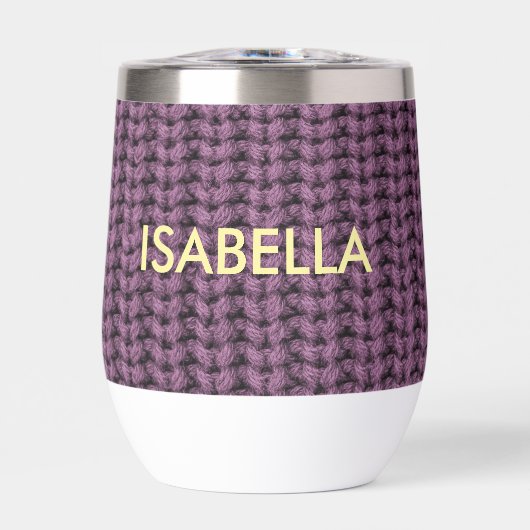 Faux Sweater Knit Custom Name & Monogram (正面)