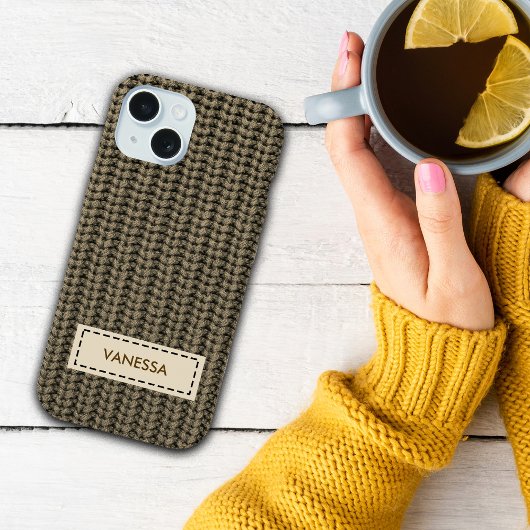 Faux Sweater Knit Custom Name Phone Cover Case-Mate iPhoneケース
