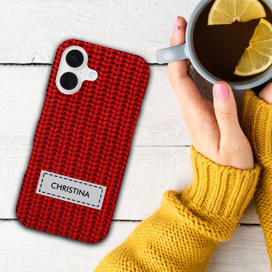 Faux Sweater Knit Custom Name Phone Cover Case-Mate iPhoneケース