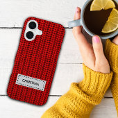 Faux Sweater Knit Custom Name Phone Cover iPhone 15ケース