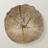 Faux Tree Rings Background ラウンドクッション (裏面)