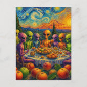 Faux Van GoghによるAliens With Peaches ポストカード (正面)