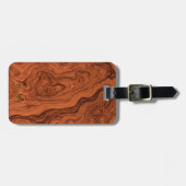Faux Walnut Wood ラゲッジタグ (正面横)