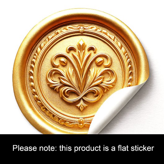 Faux Wax Envelope Seal Style 4 Milk Chocolate ラウンドシール