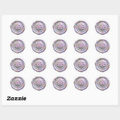 Faux Wax Envelope Seal Style 4 Purple 20 Sticker ラウンドシール (シート)