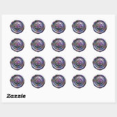 Faux Wax Envelope Seal Style 4 Purple 21 Sticker ラウンドシール (シート)