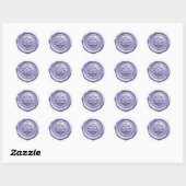 Faux Wax Envelope Seal Style 4 Purple 3 ラウンドシール (シート)