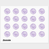 Faux Wax Envelope Seal Style 4 Purple 9 ラウンドシール (シート)