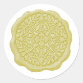 Faux Wax Seal, Butter Yellow ラウンドシール (正面)