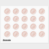 Faux Wax Seal Deep Impression Baby Pink ラウンドシール (シート)