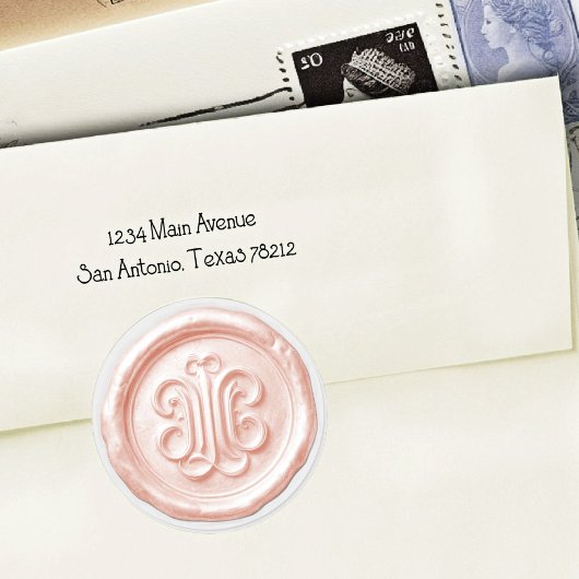 Faux Wax Seal Deep Impression Baby Pink ラウンドシール
