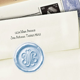 Faux Wax Seal Deep Impression Blue ラウンドシール