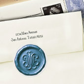Faux Wax Seal Deep Impression Blue 2 ラウンドシール