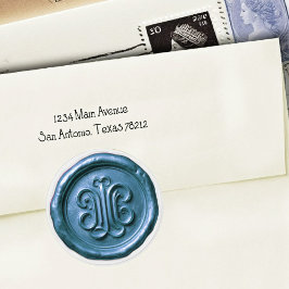Faux Wax Seal Deep Impression Blue 2 ラウンドシール