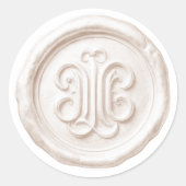 Faux Wax Seal Deep Impression Cream ラウンドシール (正面)