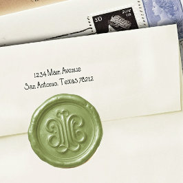 Faux Wax Seal Deep Impression Green ラウンドシール