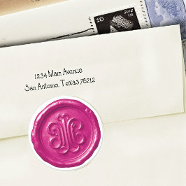 Faux Wax Seal Deep Impression Hot Pink ラウンドシール