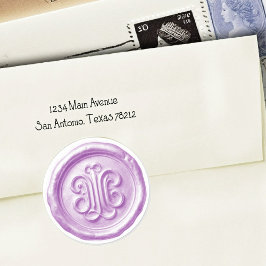 Faux Wax Seal Deep Impression Light Purple ラウンドシール