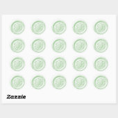 Faux Wax Seal Deep Impression Mint Green ラウンドシール (シート)