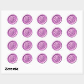 Faux Wax Seal Deep Impression Orchid Purple ラウンドシール (シート)