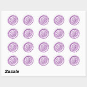 Faux Wax Seal Deep Impression Purple ラウンドシール (シート)