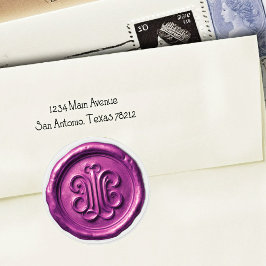Faux Wax Seal Deep Impression Purple ラウンドシール