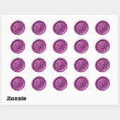 Faux Wax Seal Deep Impression Purple ラウンドシール (シート)