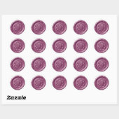 Faux Wax Seal Deep Impression Purple ラウンドシール (シート)