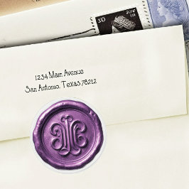 Faux Wax Seal Deep Impression Purple 2 ラウンドシール